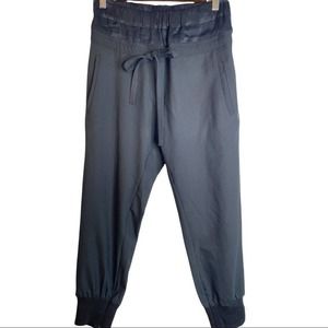 The Kooples Black Satin Trimmed Trouser Track Pants